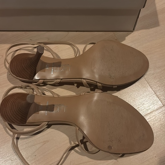 LOFT Tan Heels with Strappy Design 10 - Picture 6 of 7